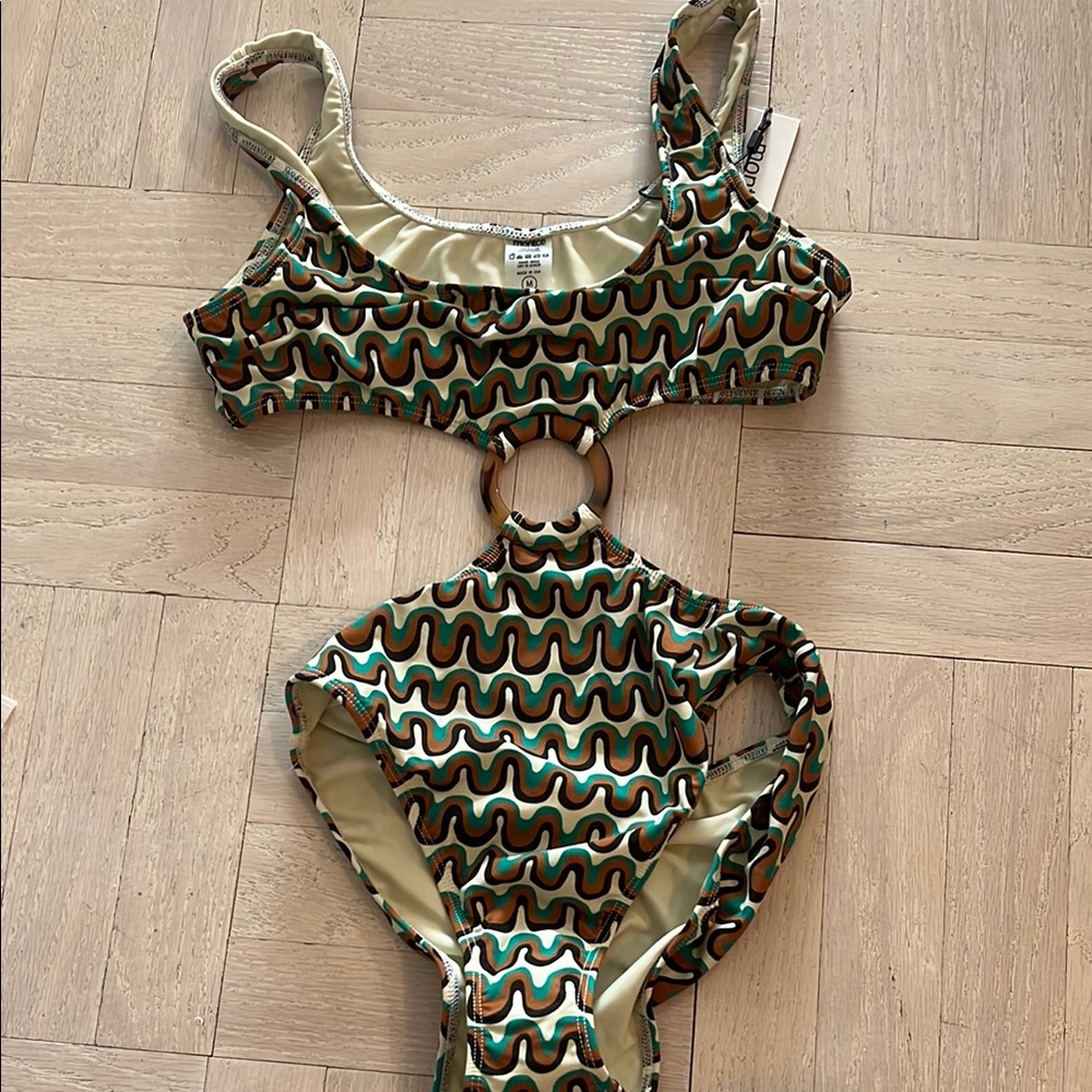 Montce Multicolor Bikini Set with Ring Accent